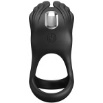 PRETTY LOVE - ANELLO PER PENE VIBRANTE 7 VIBRAZIONI IN SILICONE NERO
